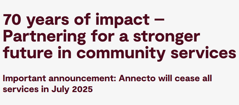 Aged care and disability services provider Annecto announces closure, impacting 3,000 clients