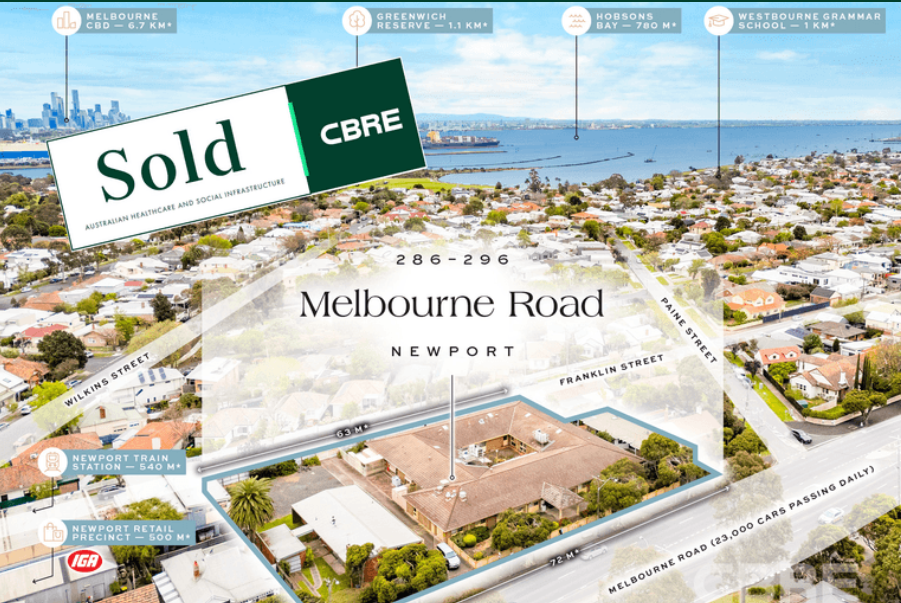 Vacant Mercy Health facility in Newport, Melbourne, sells for $154K per bed