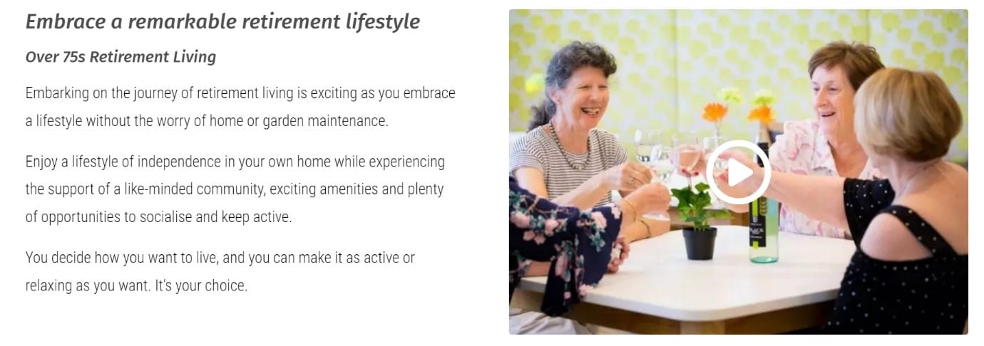 TriCare lifts entry age to 75 years with average age 84 at its 9 retirement villages