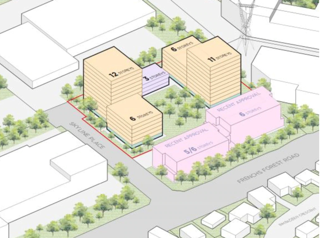 Council opposes Platino Properties’ 12-storey over 55’s ‘community’ apartment campus in Frenchs Forest