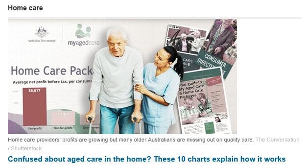 The Conversation devotes a whole newsletter edition to home care