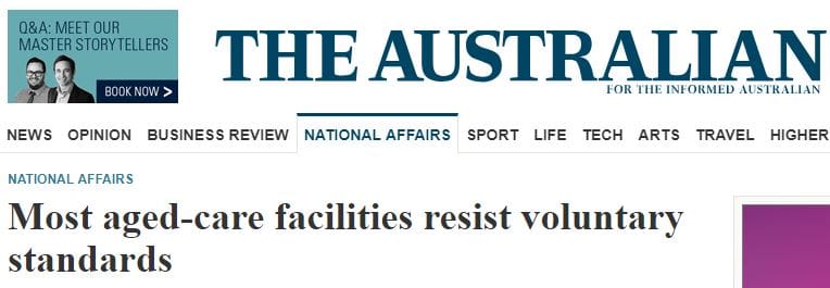 Less than 10% of aged care providers have adopted voluntary reporting of clinical data: The Australian
