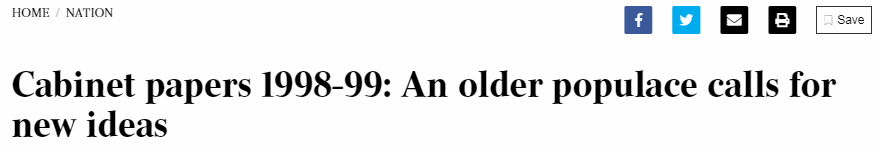 Everything old is new again? 1998 Cabinet papers reveal familiar ageing strategy