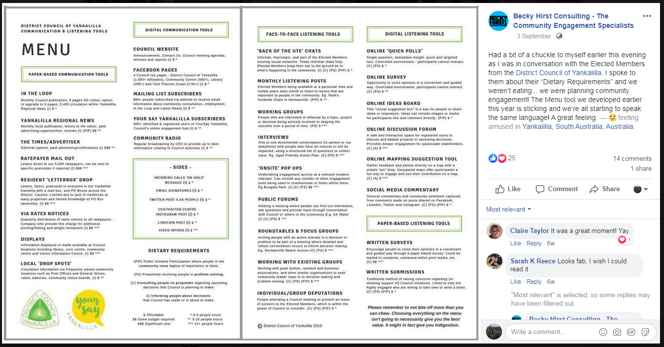 Consultation is more than just a Resident survey or a letter of information