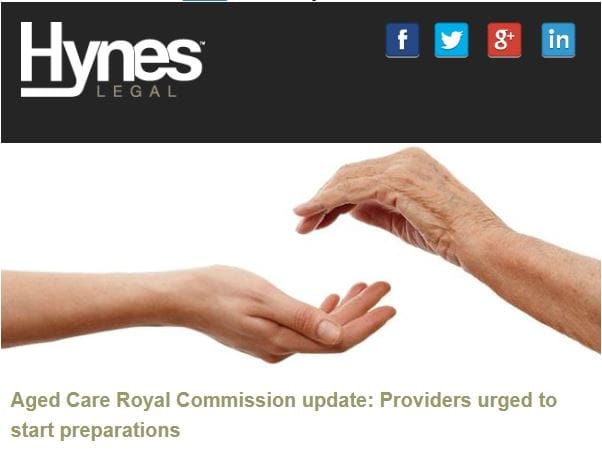 Are you prepared for the Royal Commission into Aged Care?