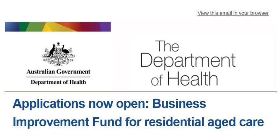 Applications now open for Government’s $50 million aged care Business Improvement Fund