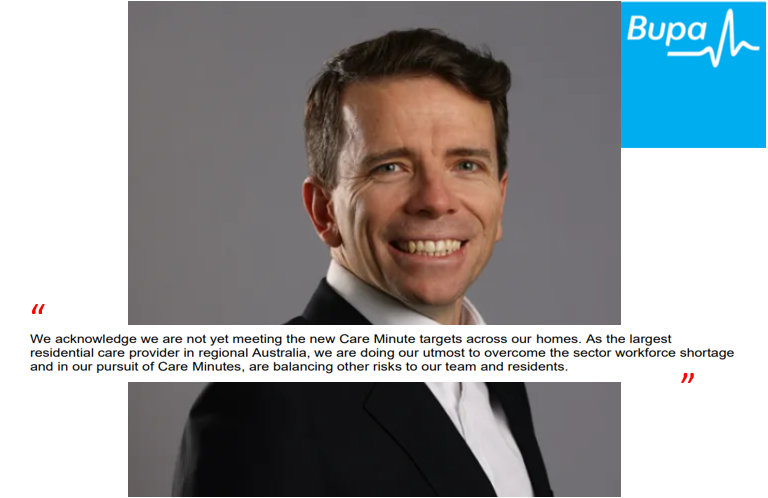 Bupa Managing Director responds to union claims over unmet care minute targets