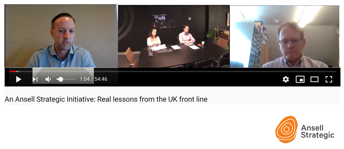 Real lessons from the UK frontline