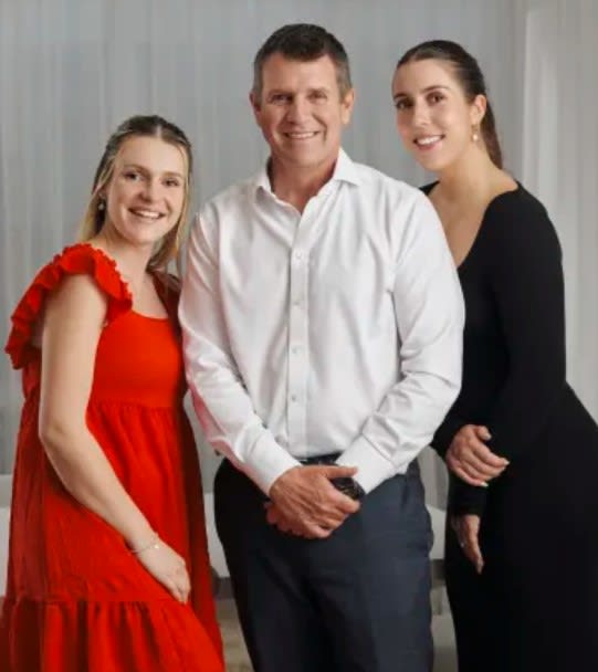 Mike Baird with daughters Cate and Laura