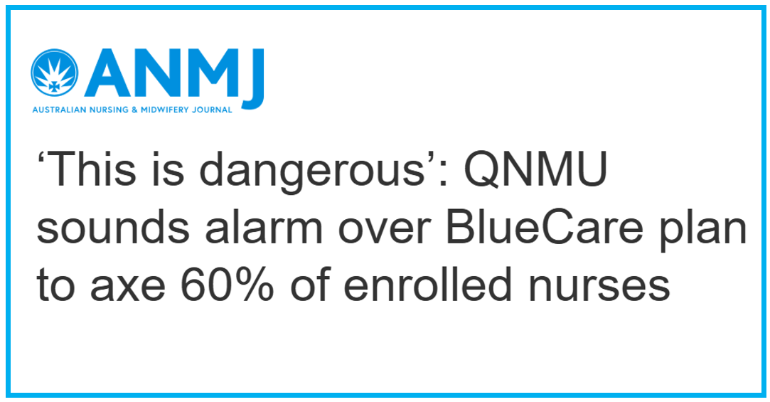 BlueCare cuts unfunded ENs in residential aged care