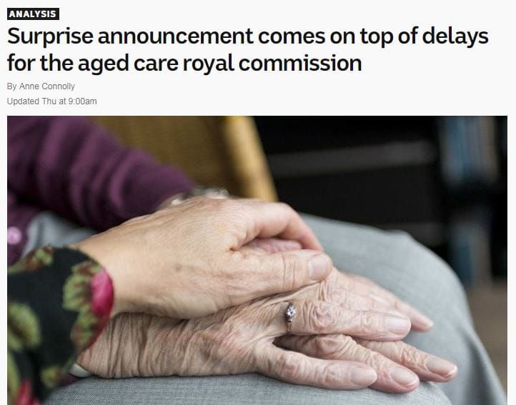 ABC calls again for informers on aged care – Royal Commission four weeks away