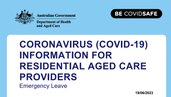 Emergency leave for aged care residents extended to 31 December 2023