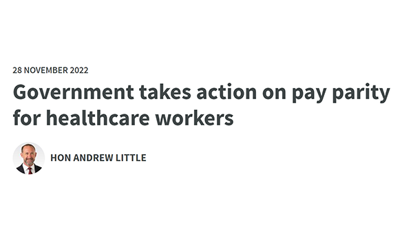 NZ: Fair pay for the same work in the health system – especially for women