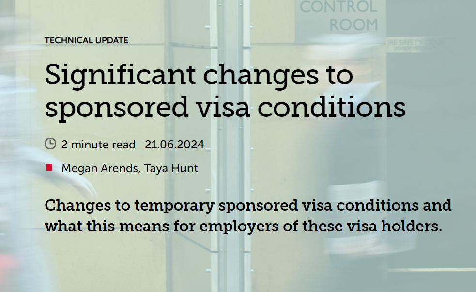 Attention aged care providers: sponsored visa changes for migrant workers to impact sector