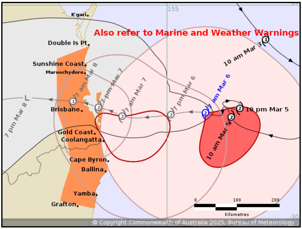 Cyclone Alfred landfall now forecast later than previously expected