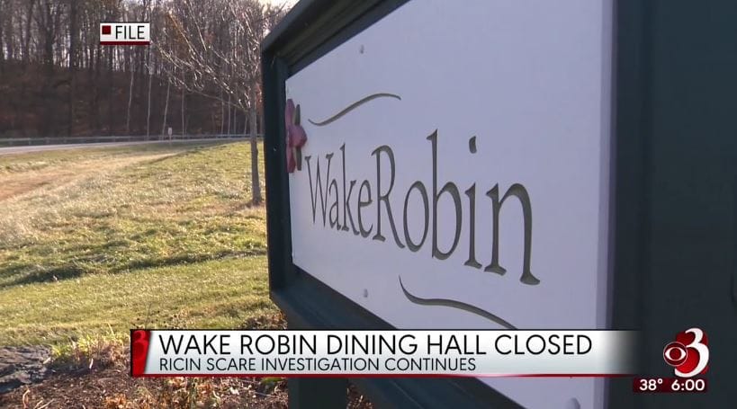 Only in America: former CCRC resident receives five years’ probation and $10,000 fine after poisoning neighbours with ricin