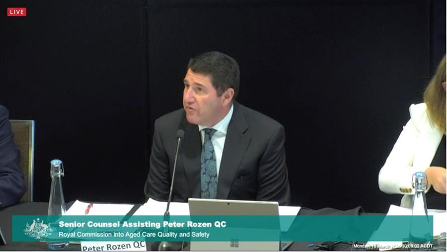 Many older people and aged care workers ambivalent about technology, Senior Counsel says – witnesses no longer required to appear in person because of coronavirus