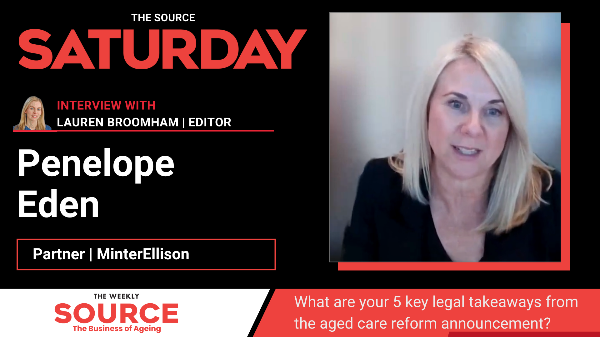 The sector speaks to The SOURCE: Penelope Eden, Partner MinterEllison