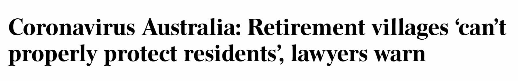 MinterEllison warns QLD Govt that retirement villages can’t protect residents unless urgent laws are passed to increase their powers