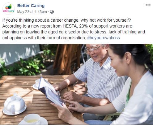 Be your own boss: home care disruptor Better Caring targets aged care workers exiting sector