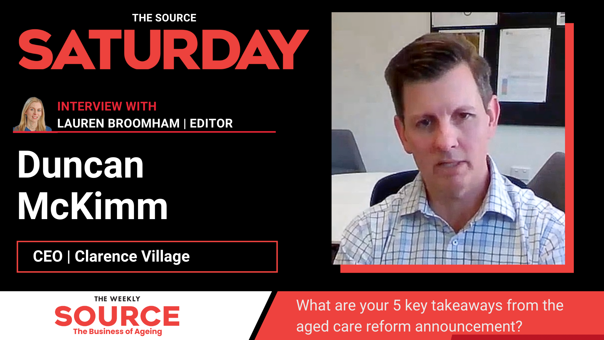 The sector speaks to The SOURCE video: Duncan McKimm, CEO of Clarence Village