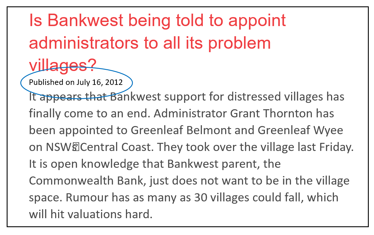 Village sales and accepting the future, or creating it