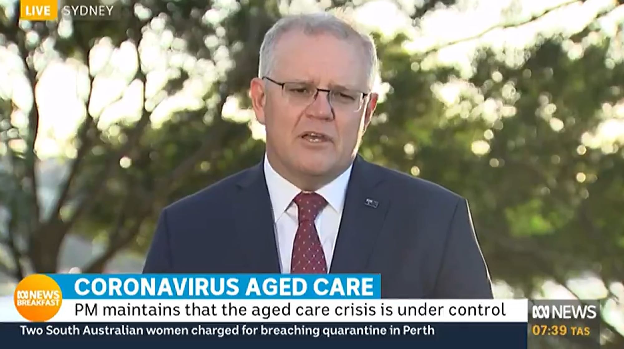 Scott Morrison says Victoria responsible for aged care outbreaks as Andrews refuses to comment