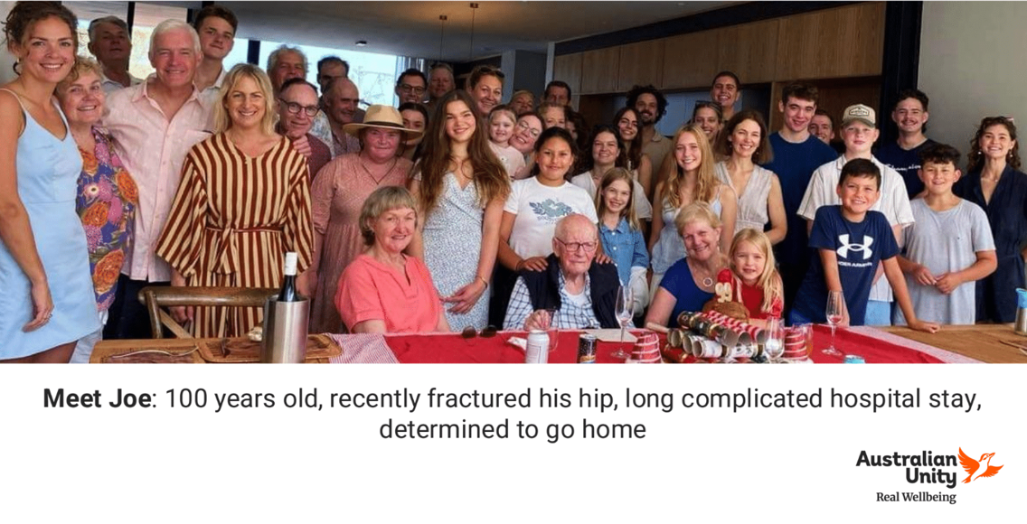 100-year-old Joe receives care at home. Can we make this the rule not the exception?