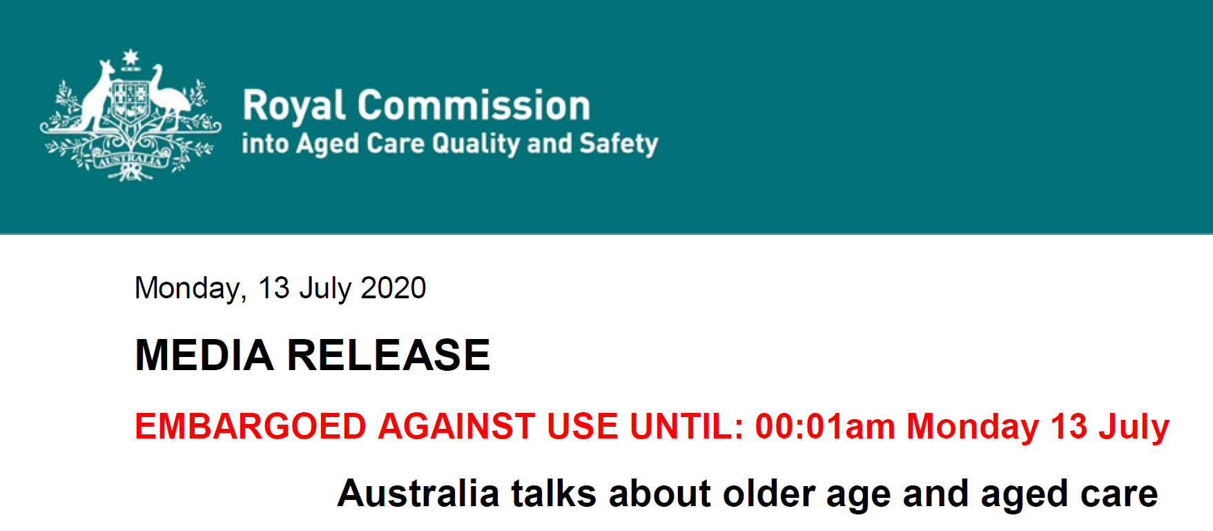 Damning research, media release and summation by the Commissioners