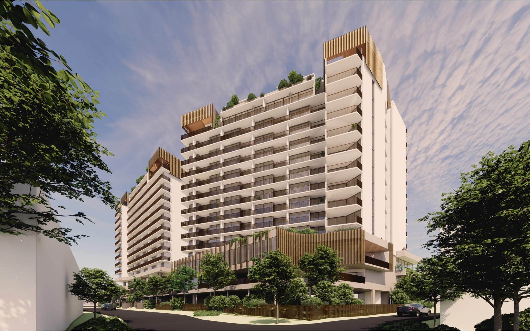 Also on Hope Island, Phil Usher’s new Odyssey private aged care twin towers revealed for first time