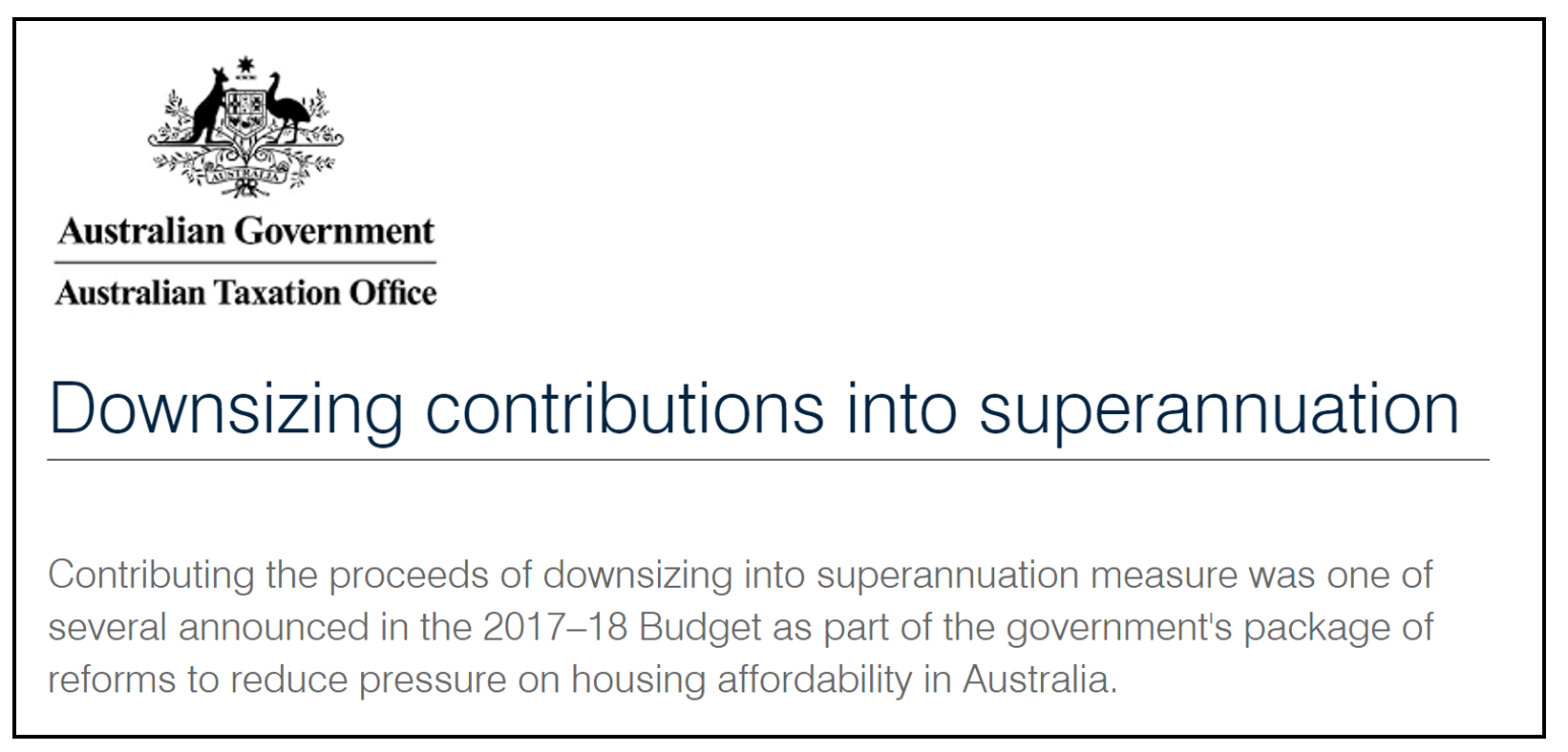 ATO’s downsizing contributions into super down to age 60 in July 2022: win for LLCs and CAPs
