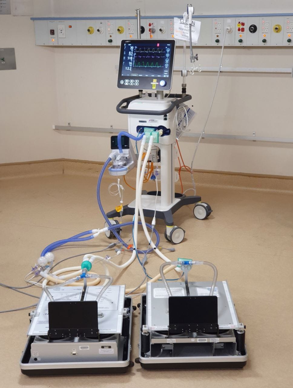 Australian researchers testing out new device that allows single ventilators to be shared between patients