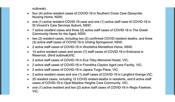 Aged care COVID-19 cases rise yet 85% of RACS have never had one incident