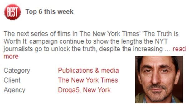 Australian expat David Droga leads Top10 US ad agency Droga5