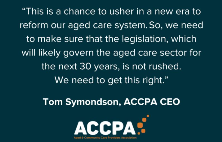 "We need to get this right": Sector backs delay of new Aged Care Act