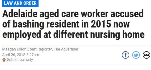Adelaide aged care worker now chaperoned by court order: The Advertiser
