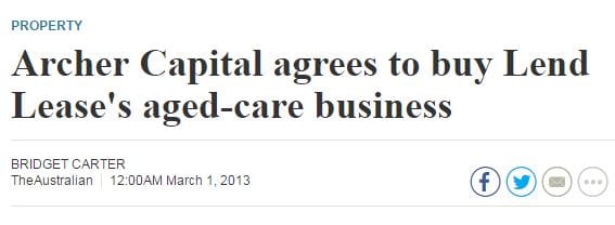 Lendlease returns to residential aged care with ‘killer’ ACAR submissions