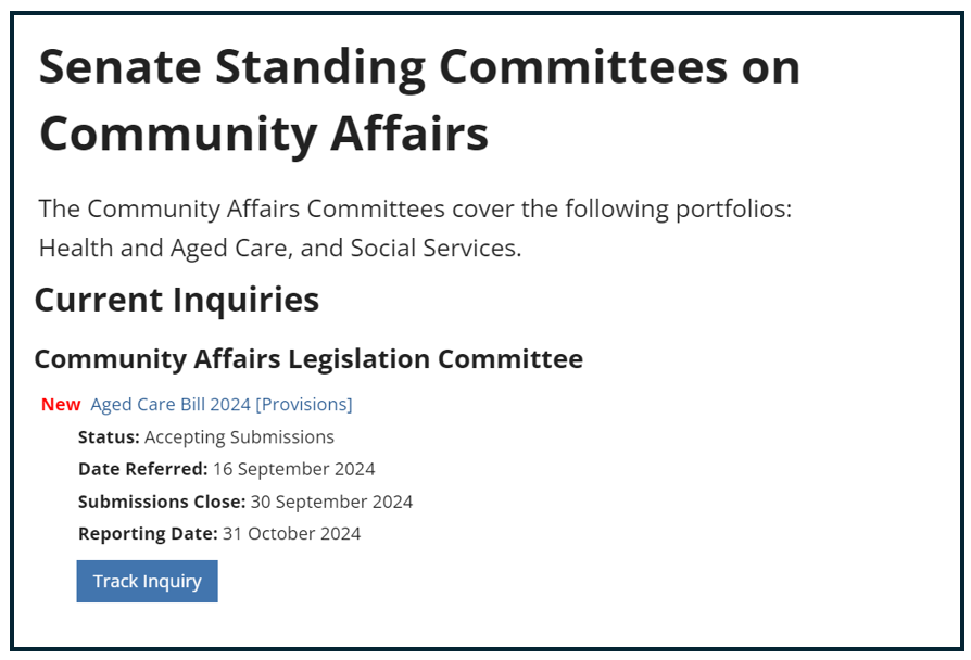 Attention operators: less than two weeks to lodge submissions for Senate Aged Care Bill inquiry