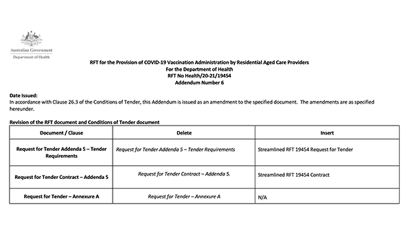 DoH extends and streamlines process for in-house vaccination clinics in aged care facilities from 80 pages to 11