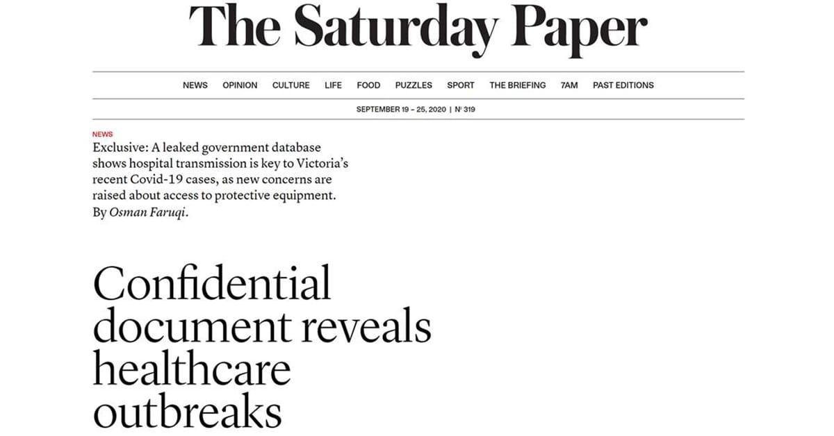 “The truth about hospital transmission”: Andrews Government allegedly covered up extent of COVID outbreaks, neglecting to tell hospital staff
