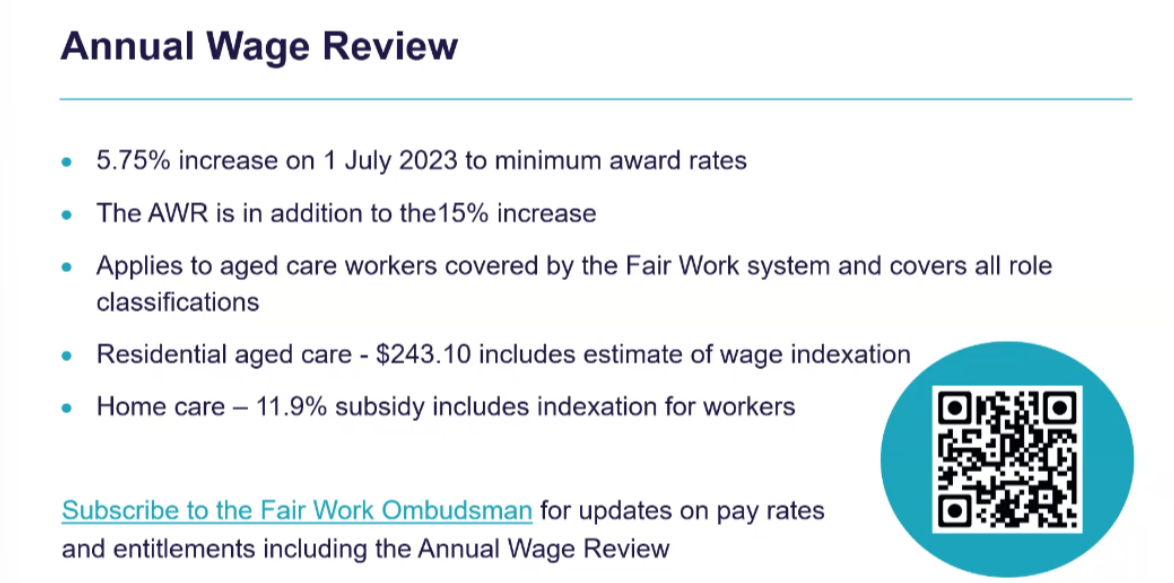 1 July aged care workers wage increase “funding is inadequate”