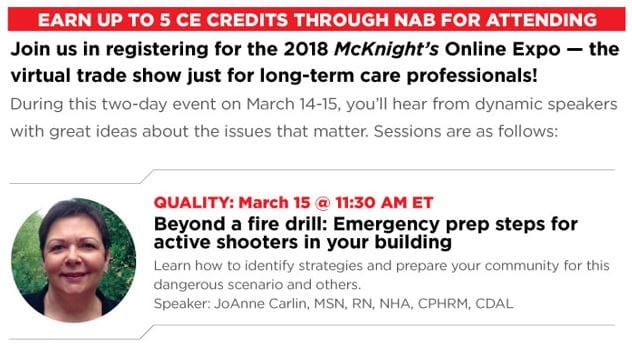 Only in America: accreditation points for preparing for “shooters” in your aged care facility