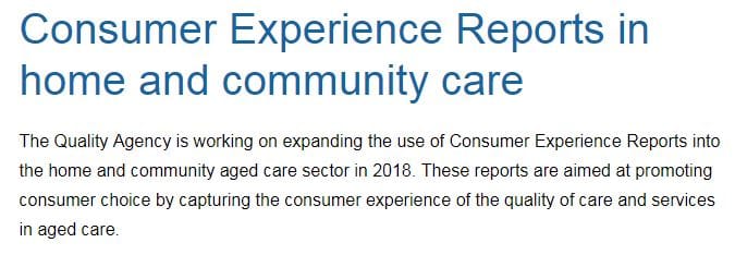 AACQA begins pilot for home care Consumer Experience Reports