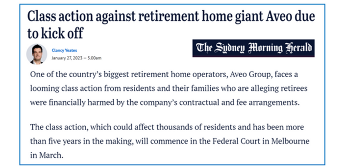 Aveo court case next month is one reason why the Village Sector must strategically wake up