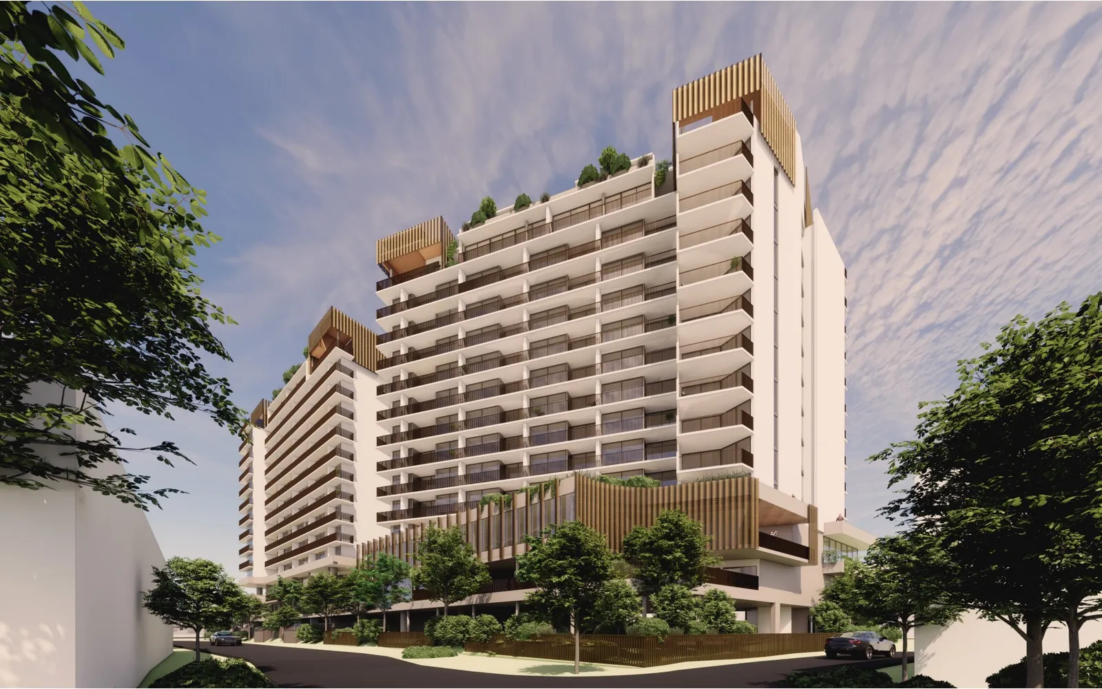 Also on Hope Island, Phil Usher’s new Odyssey private aged care twin towers revealed for first time