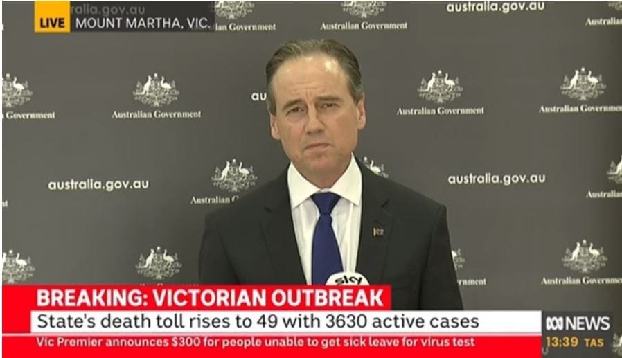 59 Melbourne aged care homes and 12 home care services now have COVID-19 cases plus three more aged care deaths – Federal Government promises 400 ‘surge’ staff and extra hospital beds but no automatic hospital transfers post image