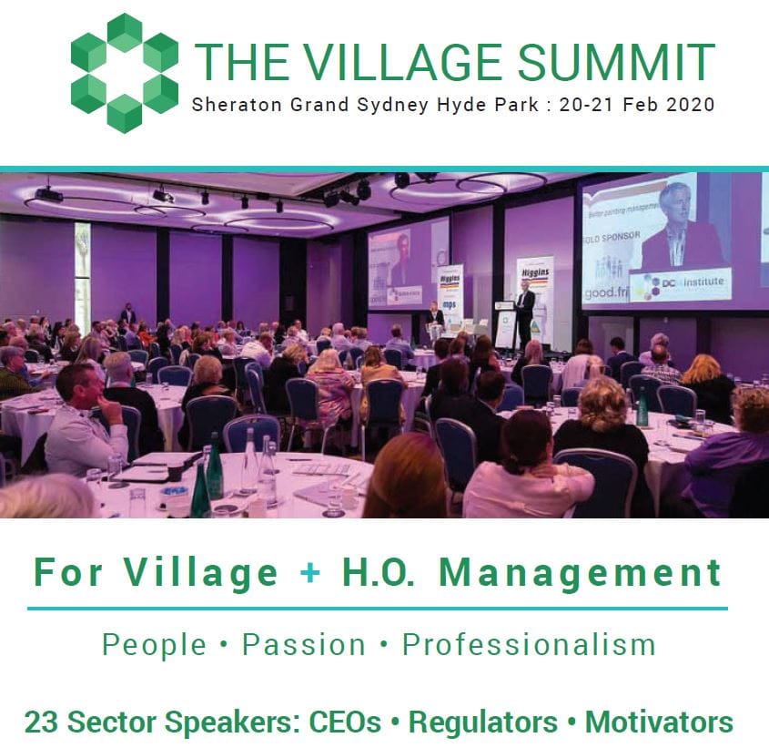 Reward and fast track your village management in Code compliance ​at the VILLAGE SUMMIT (February in Sydney) post image