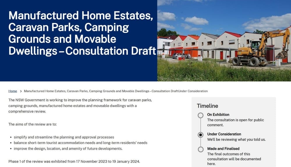 Opposition grows to NSW Government's plan for caravan parks, camping grounds, manufactured home estates and moveable dwellings post image