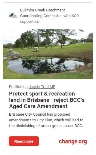 Petition against Brisbane Councils’ aged care/sports field development reforms attracts over 500 signatures post image