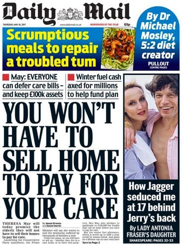 UK PM Theresa May backtracks on aged care ‘death tax’ after nine-point drop in poll lead post image